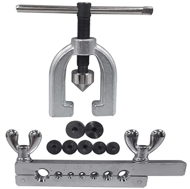HAUTMEC Industrial Imperial and Metric Double Flaring Tool Kit, Brake